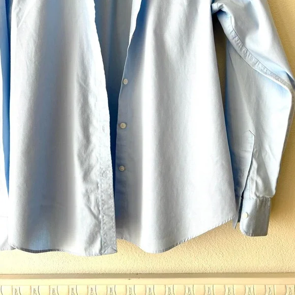 Lauren Ralph Lauren Light Blue Non-Iron Button Down Shirt Monogram Size M Cotton - Picture 11 of 11